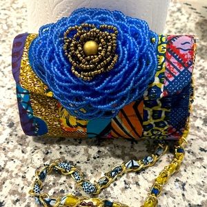 African Kente Print Clutch Purse , Handmade Purse, Ankara  Kente Clutch bag